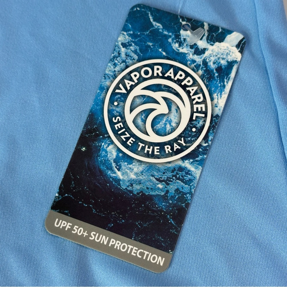 VAPOR APPAREL I’d rather be fishing BLUE long sleeve shirt 50+ sun protection L - Picture 12 of 12